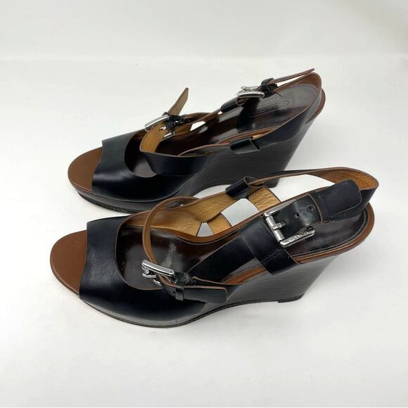Coach Black Platform Sandals 8.5 - Picture 4 of 12
